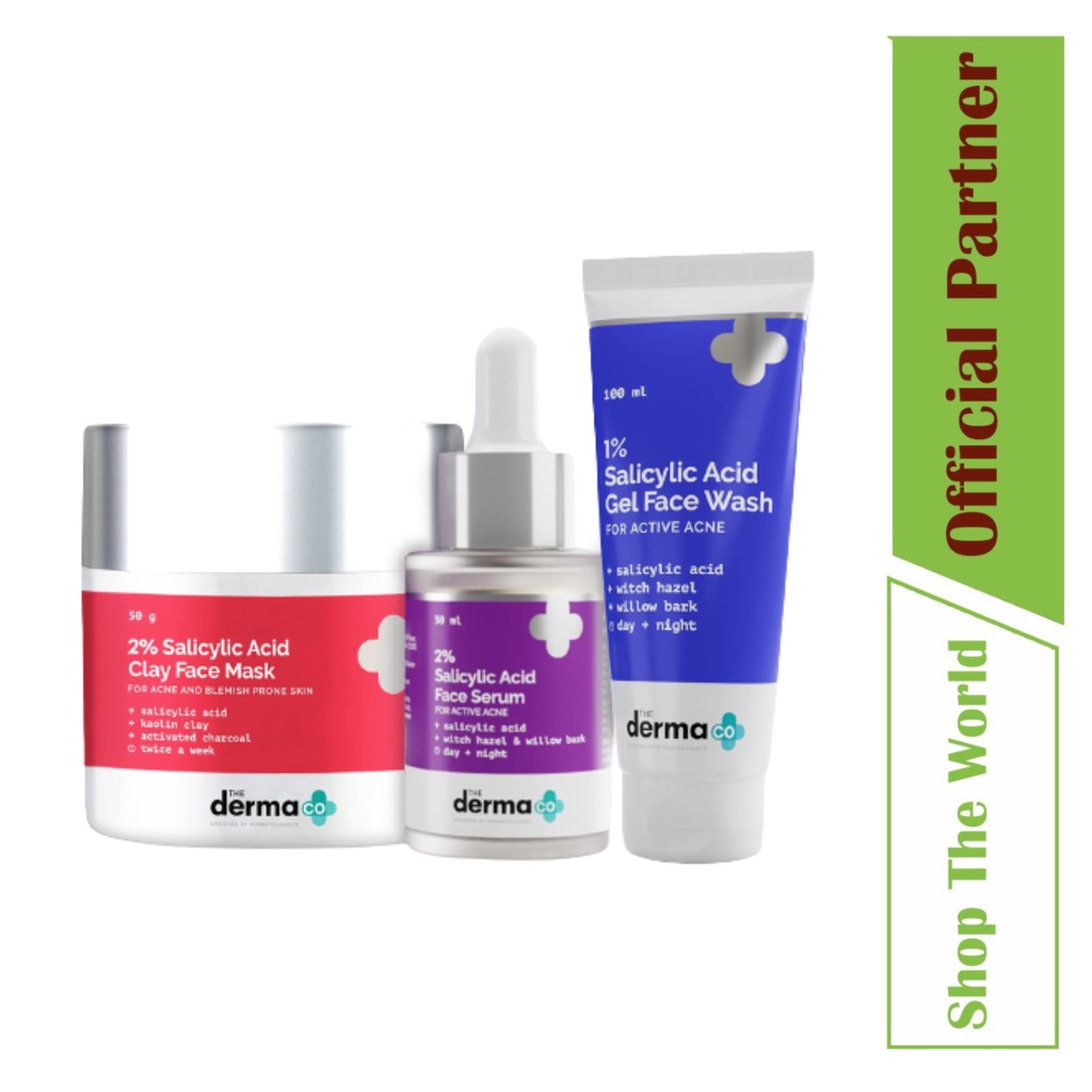 The Derma Co Salicylic Acid Goodbye Active Acne Combo (Gel Face Wash