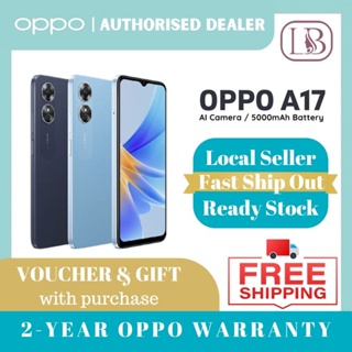 VOUCHER worth up to $16 & GIFT | OPPO A17 / A15S /  A16 (4GB RAM 64GB ROM) |  2-Year OPPO Warranty | Free Shipping
