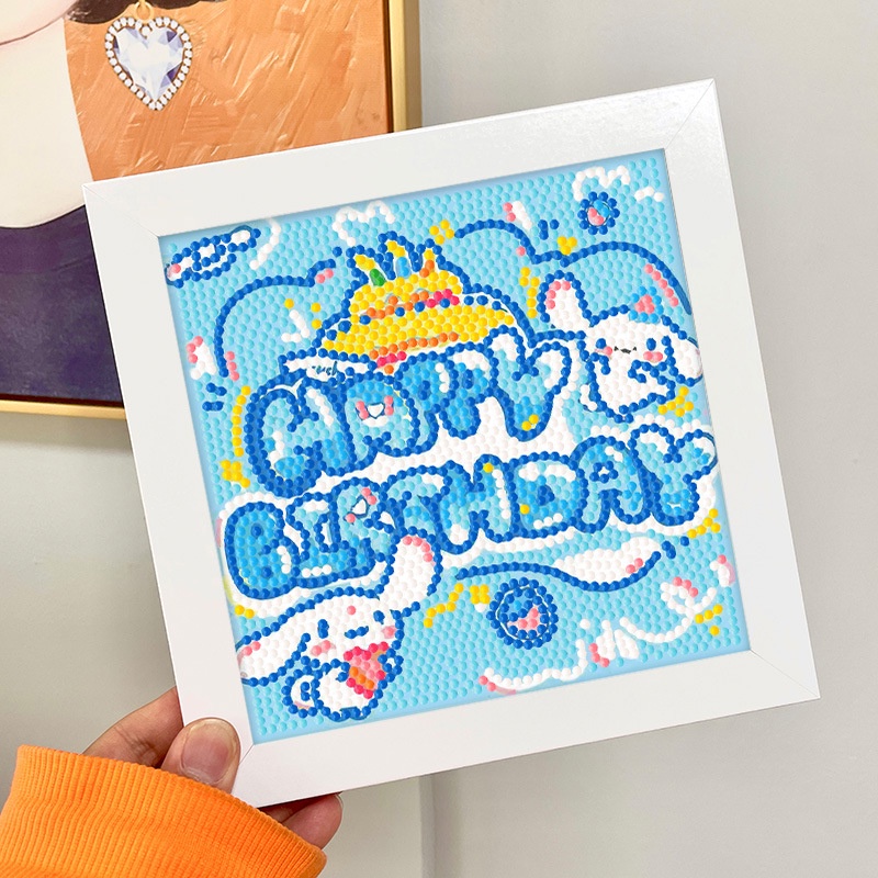 DIY Happy Birthday Diamond Painting birthday present Kuromi Blessing