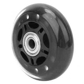 ⚡FLASH SALE⚡3" Skates Wheel Caster Black Transparent Silent PU Casters w/ 608ZZ Bearing Skates Luggage Cart Wheel R