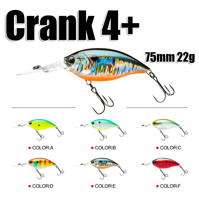 A46 7.5cm 22g Crank 4M Depth 75mm Deep Diver Fishing Lures