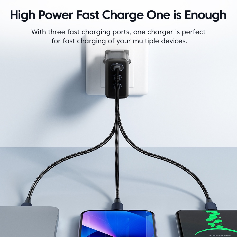 65W GaN Charger USB C PD Quick Charge QC3.0 4.0 PD3.0 Type C Fast Charger for Mobile Phone