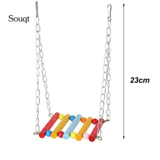 Souqt 8Pcs/Set Easy-hanging Parrot Cage Toys for Indoor Fun Swing Sepak Takraw Pet Parrot Toy Portable #7