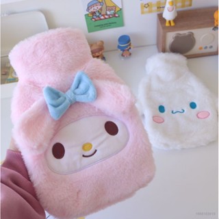 SSW Sanrio Melody Hot Compress Water Bag Stomach Warm Water Bag Lovely Cartoon Water Filling Bag Kuromi Cinnamoroll Gift