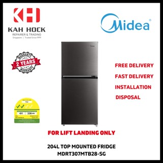 MIDEA MDRT307MTB28-SG 204L TOP MOUNTED FRIDGE - 2 YEARS LOCAL WARRANTY