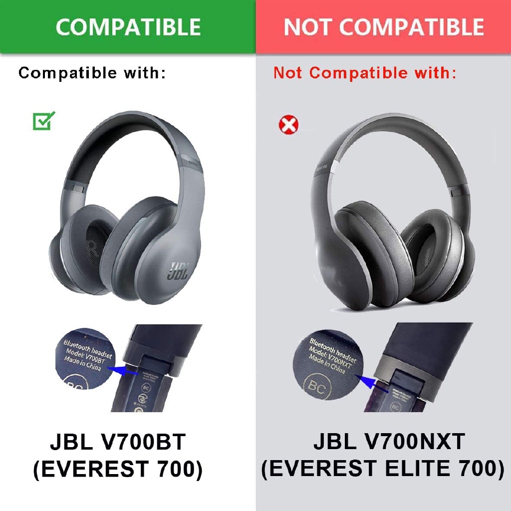 For JBL V700BT (Everest 700) Headphone Replacement Ear Pads V700 Earpad Protein Leather and Memory Foam