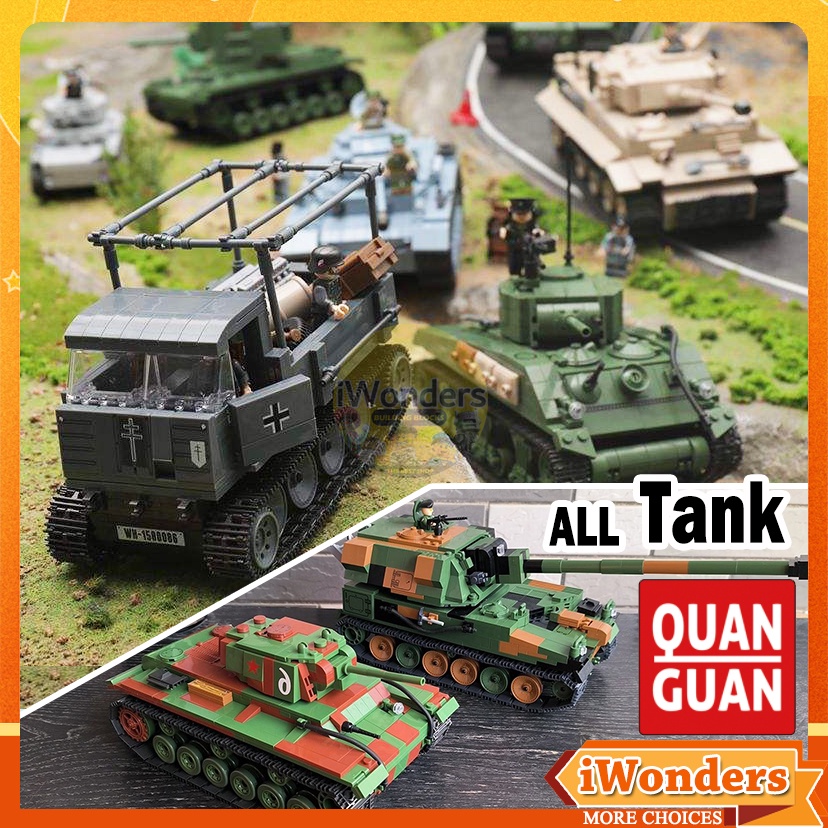 Etuoji New Kids Children Puzzle Assembled Building Blocks Cannon Tank 16 in 1 Toy Set Stacking Blocks 