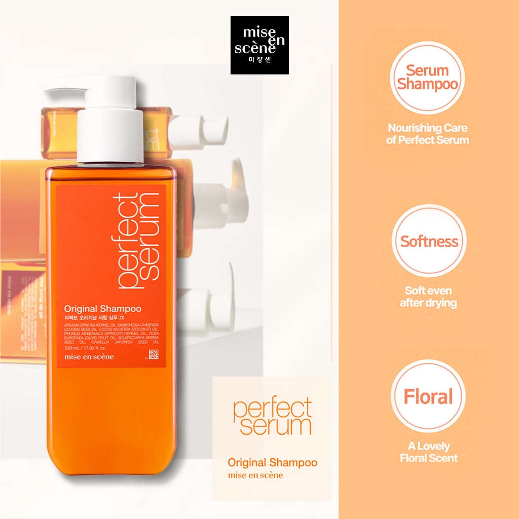 mise en scene Perfect Serum Shampoo + Rinse AD Bundle | Shopee Singapore