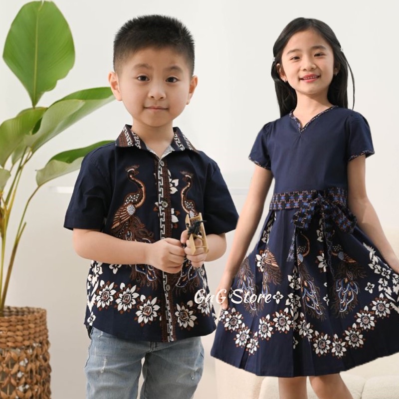 KEMEJA Jm navy Children's batik Dress/batik Uniform | Shopee Singapore