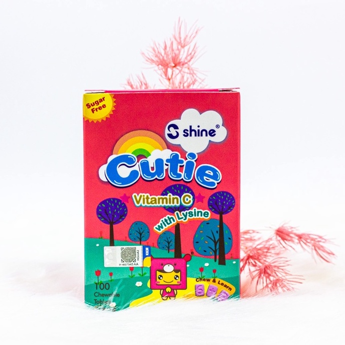 Shine Cutie Vitamin C with Lysine 100 Tablets (Strawberry Flavour