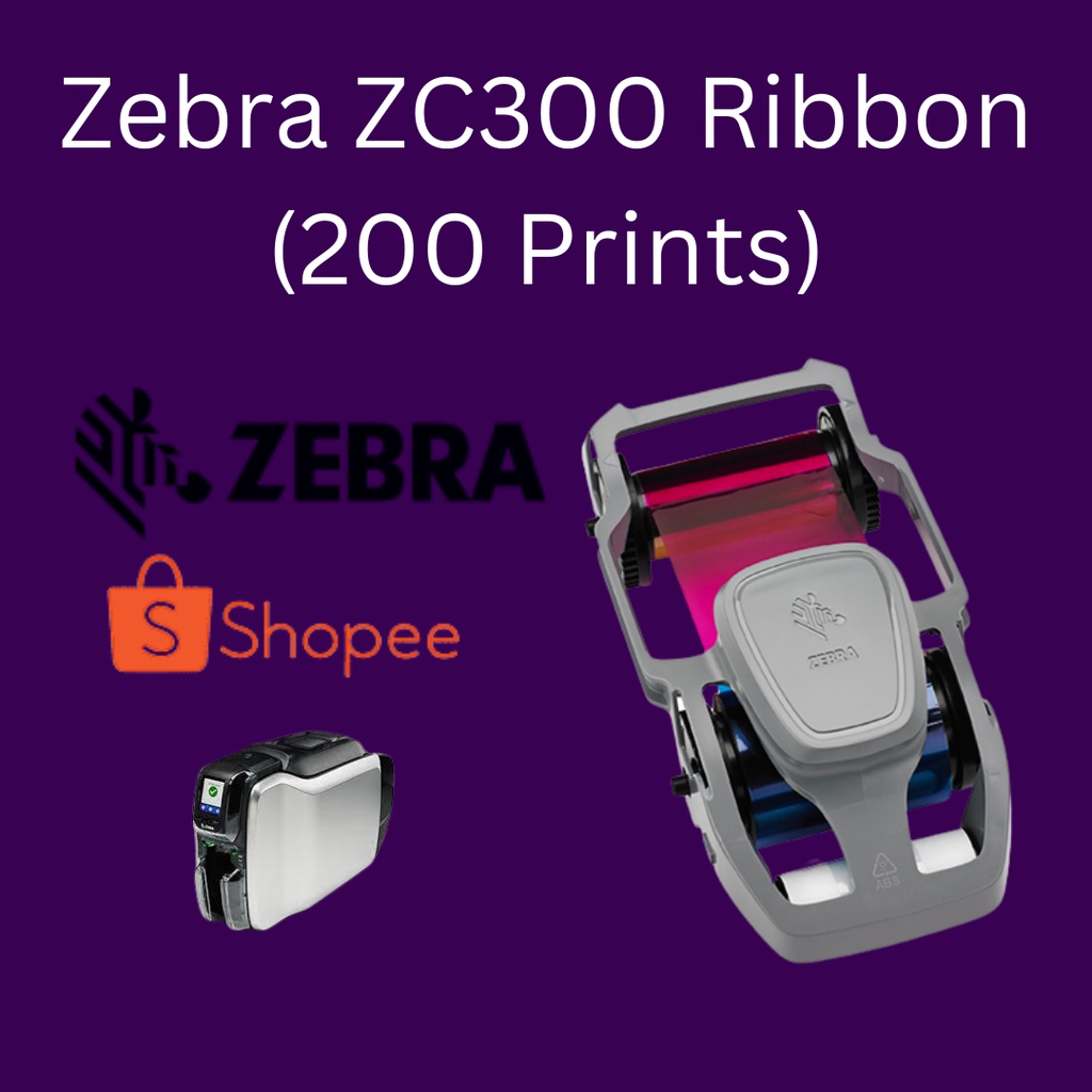 Zebra ZC300 YMCKO Color Ribbon P/N 800300350AP (200 Prints per roll