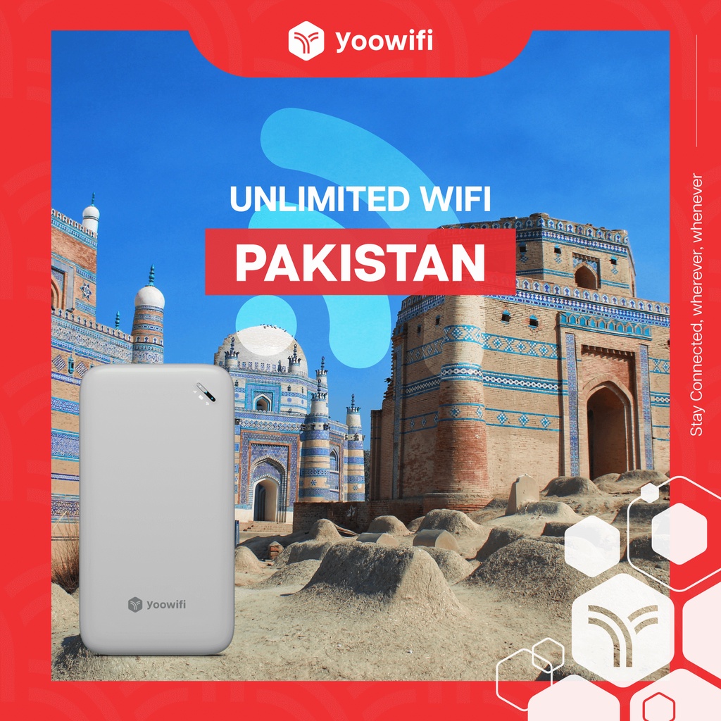 Yoowifi Pakistan Unlimited data Pocket Wifi hotspot Rental Travel Wifi