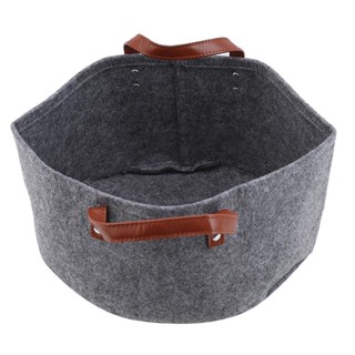 Foldable Soft Felt Storage Basket Toy Book Storage Bag Clothes Organizer Bag #4