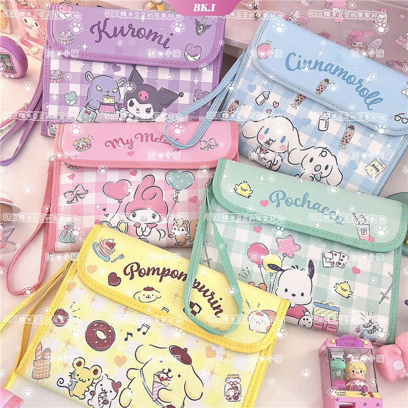 New Sanrio Wallet Kawaii HelloKitty Mymelody Kuromi Cinnamoroll Cartoon ...