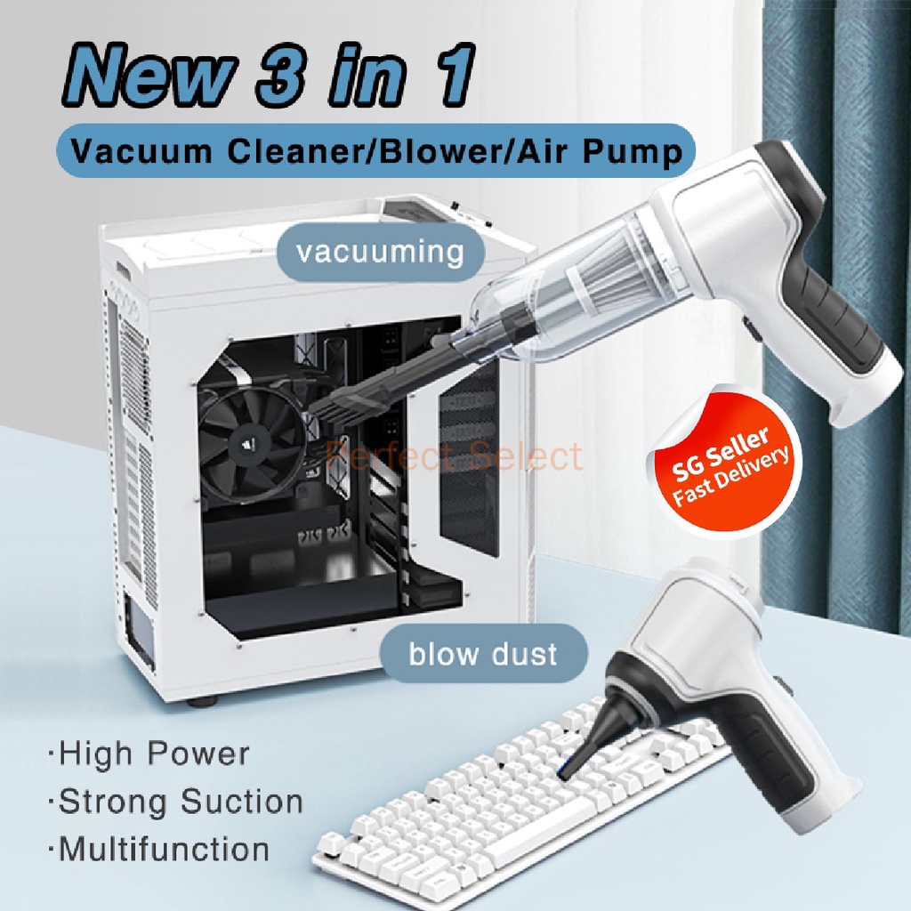 🇸🇬 3 In 1 Handheld Vacuum Cleaner Blower Air Pump USB Mini Vacuum