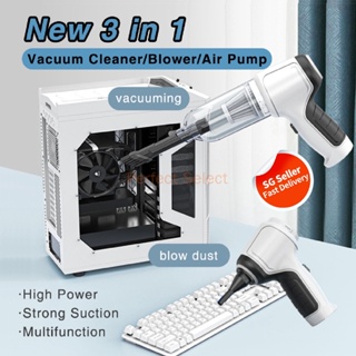 🇸🇬 3 In 1 Handheld Vacuum Cleaner Blower Air Pump USB Mini Vacuum Cleaner for Keyboard Sofa Car 车载吸尘器 干湿两用