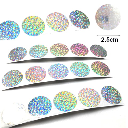 Diy Scratch Off 25mm Round Laser Dots 10 Pieces Stickers And Cards 