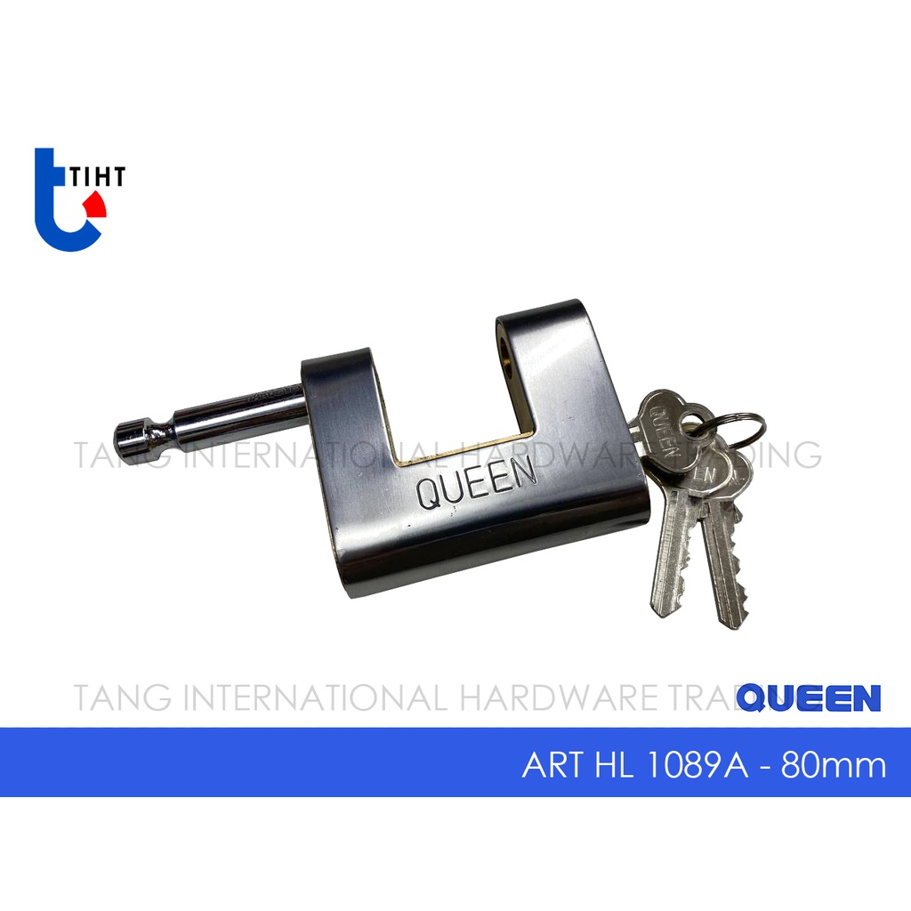 Queen Heavy Duty Padlock Pad Lock Stainless Steel with 3 keys/ Gate