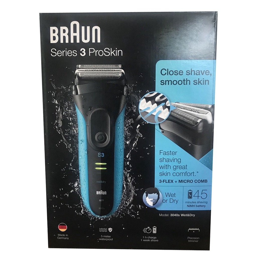 Braun Series 3 ProSkin 3040s Wet & Dry Electric Foil Shaver (US Plug ...