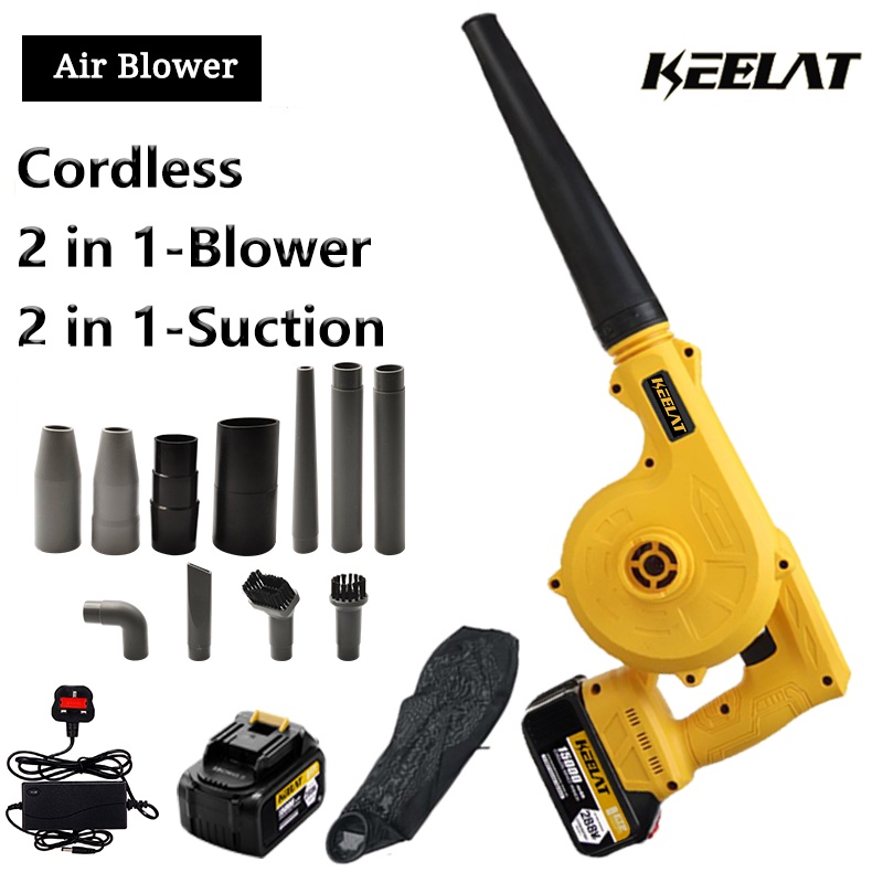 KEELAT Cordless Air Blower Portable 2 in 1 Electric Blower Vacuum