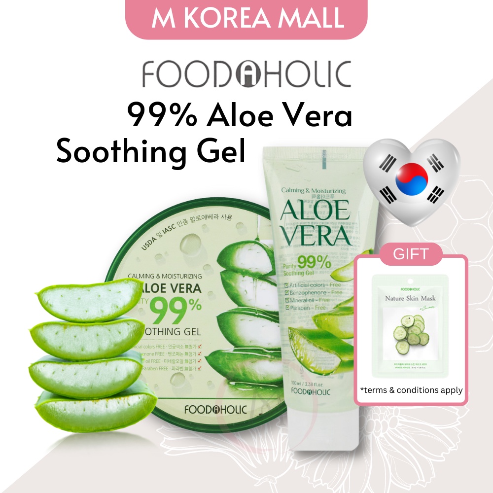 Korea Foodaholic Soothing Gel 99 Aloe Vera Moisturising Gel 100ml/300ml Shopee Singapore