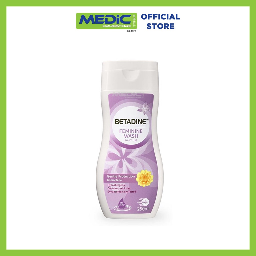 [Bundle of 4] Betadine Feminine Wash Liquid Gentle Protection 250Ml