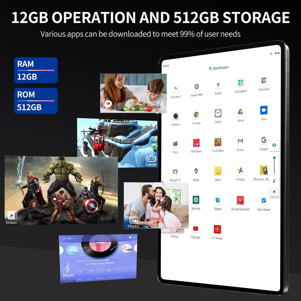 HD XIAOMI screen ipad 5 pro Global Version Tablet Snapdragon 865 Tablets PC 5G Dual SIM Card or WIFI  4K Mi