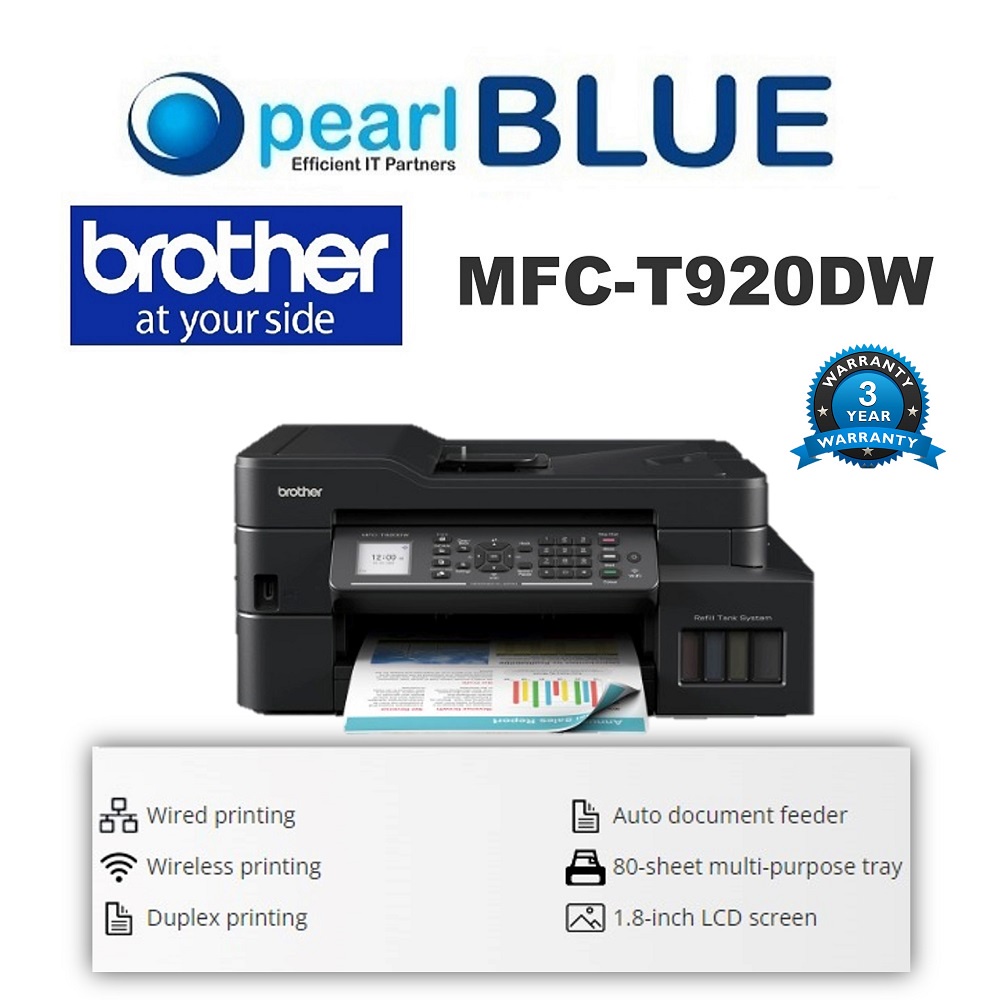 Brother MFC-T920DW Refill Tank System | WiFi/LAN Duplex MP Tray All-in ...