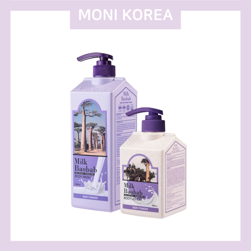 [Milk Baobab] Korea Authentic Milk Baobab Baby Powder Body Wash & Body