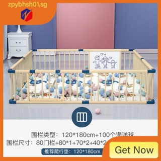 [Baby Safety] Baby Wooden Safety Playpen/Play Yard / Baby Room Baby Safety Fence Playroom 61cm Height / Indoor children's game fence baby fence household safety fence baby crawl wa