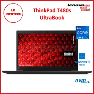 Lenovo ThinkPad T480s 14” Ultrabook Laptop Gen8 Intel Core i7 RAM 8/24GB 256/512GB SSD HDMI USB-C TB3 WebCam Win 11 Used