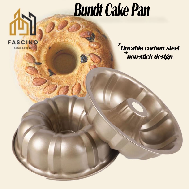 【SG】NonStick Bundt Pan Carbon Steel Cake Fluted Tube Baking Pan