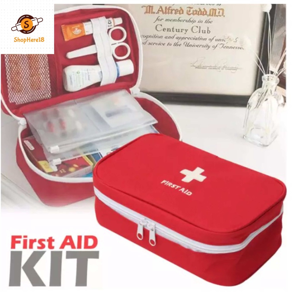 IKQPH First Aid Kit Pouch Bag Camping Handbag Emergency Travel First Aid Organizer