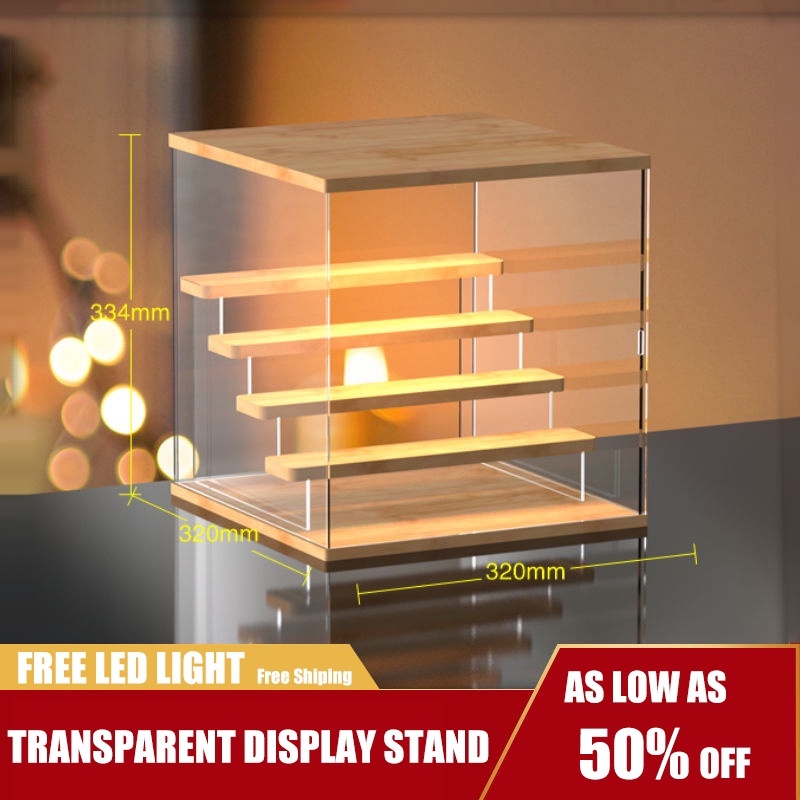 YOULITE Acrylic Display Box Storage Shelf Figurine Display Case Lego