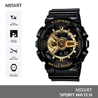 Men Digital Sport Quartz Watch black GA men jam tangan NST-SANDA