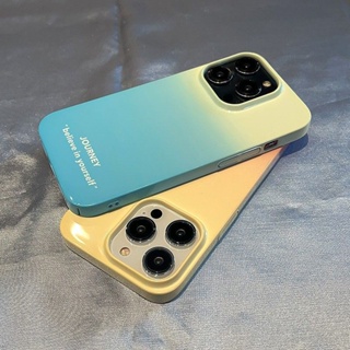 Suitable For casing ins Style Gradient Light Blue Apple 14 Phone Case New iPhone14promax Hard Contrast Color Personality 13