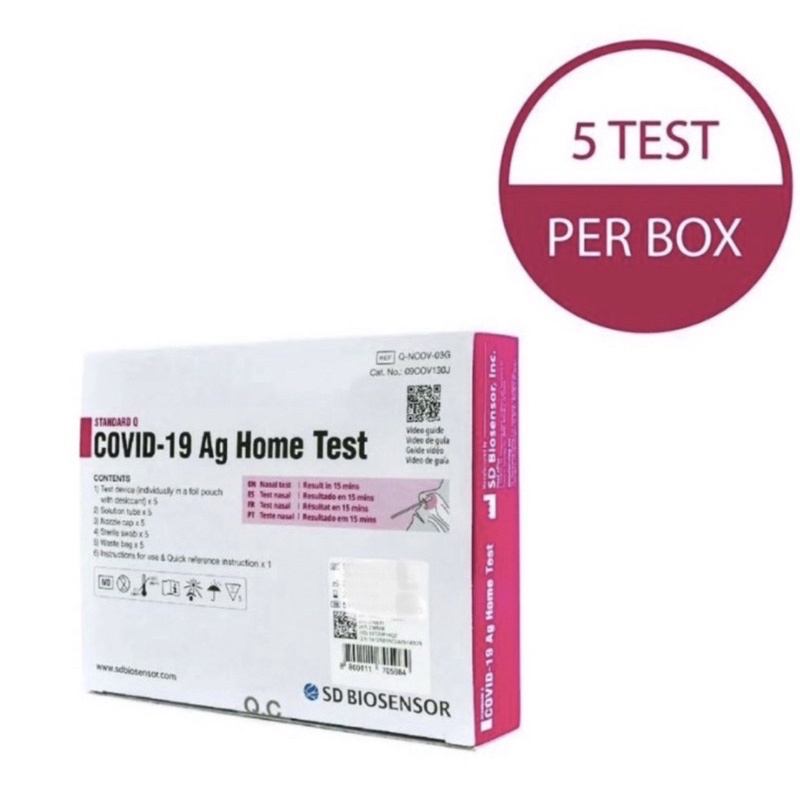 SD Biosensor Standard Q COVID19 Ag Home Test ART Test Covid Test Kit