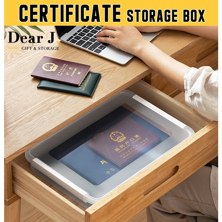 Certificate and Document A4 Storage Box / Passport Storage [Dear J ...