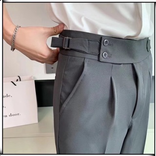 Korean Version Handsome Men's Casual Pants Ankle-Length Comfortable Fabric Good Solid Color Trousers Men Z0075
