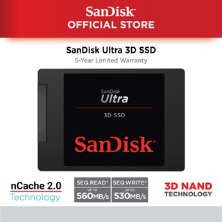 SanDisk Ultra 3D Solid State Drive 3D NAND nCache 2.0 Technology SSD SATA-III SDSSDH3 5-Yr Warranty