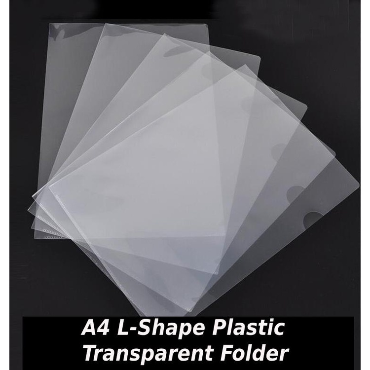 🔥 SG READY STOCK🔥A4 Clear File Folder LShape Plastic File Folder Light