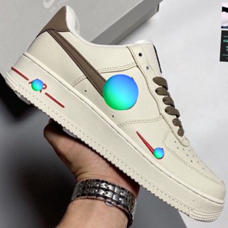 Af1 Sneakers In Brown Stiletto Standard Strap Korean Style For Unisex #1