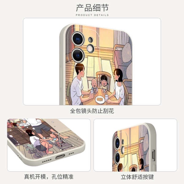 A Family Four Phone Case iphone13 Huawei p40pro Three oppo Apple 12 Five vivo Xiaomi 11 Portrait mate40 30 Parent-Child x max Exclusive xr xs