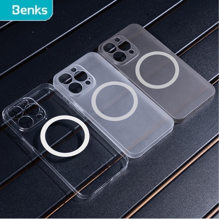 Benks Bare Metal Feel Ultra-thin Zero-Sensing Micro Matte Magnetic PP Case fori Phone 14/14 Plus/14 Pro/14 Pro Max Anti-fingerprint Translucent Cover