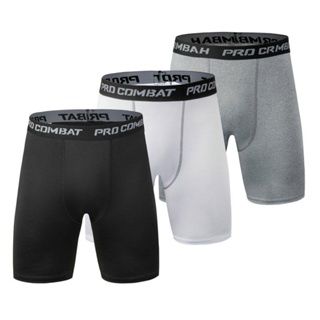 Men's Compression Leggings Breathable Sweat-absorbent Elastic Tight Shorts Basketball Running Short Pants
