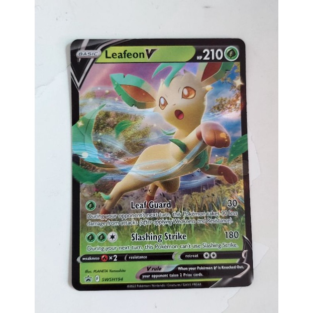 Pokemon Swsh194 Promo Leafeon V Card 