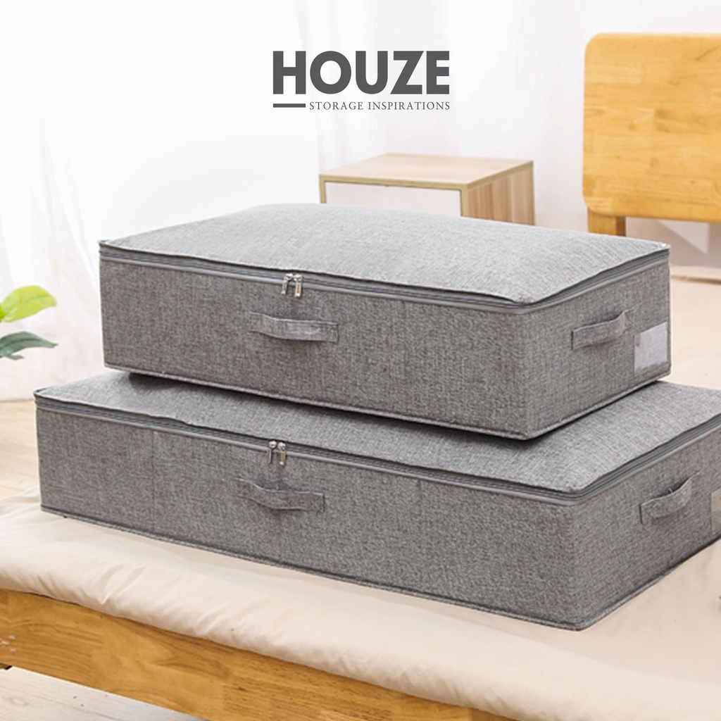 HOUZE LAVA Underbed Storage Box With Zipper (2 Sizes) Shopee Singapore