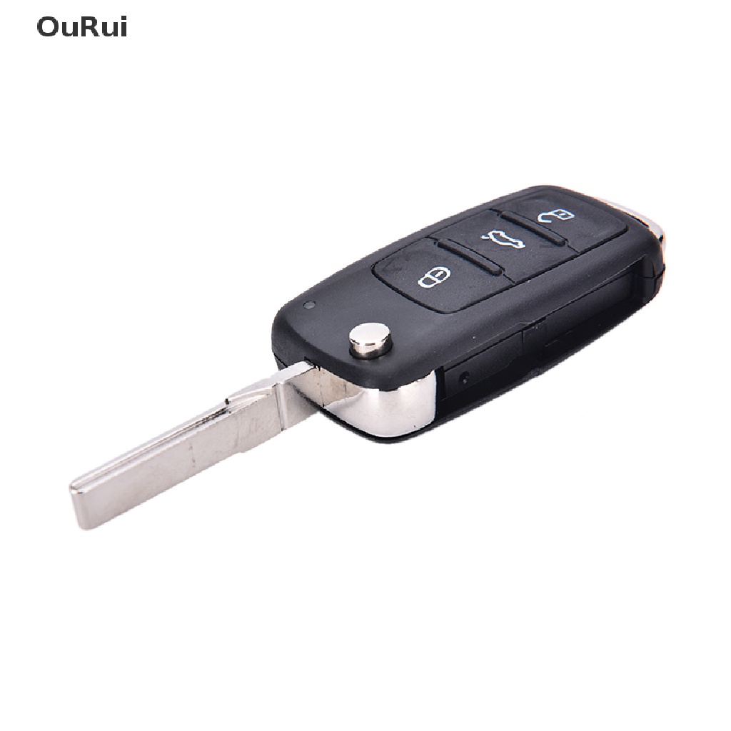 {RUI} Fit for VW Polo GOLF MK6 Touareg 3 Button Remote Key FOB  case uncut blade {OuRui}