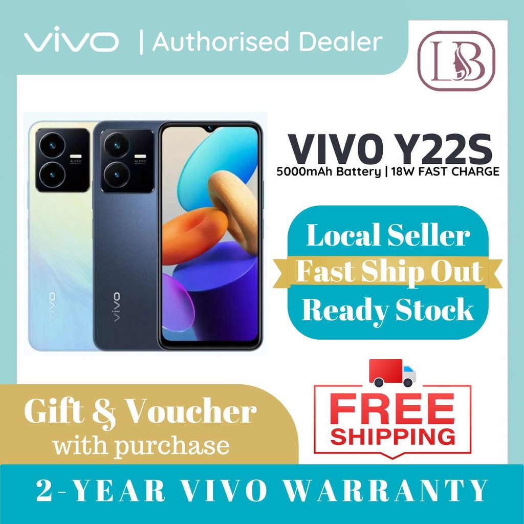$18 Voucher & Gift with Purchase! | Brand New VIVO Y22S | 6GB RAM+ 128GB ROM | Free Shipping