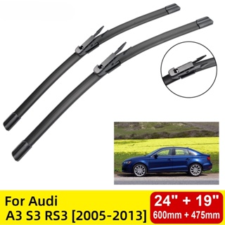 Front Wiper Blades For Audi A3 S3 RS3 2005-2013 Windshield Windscreen Window 24”+19” 2005 2006 2007 2008 2009 2010 2011 2012